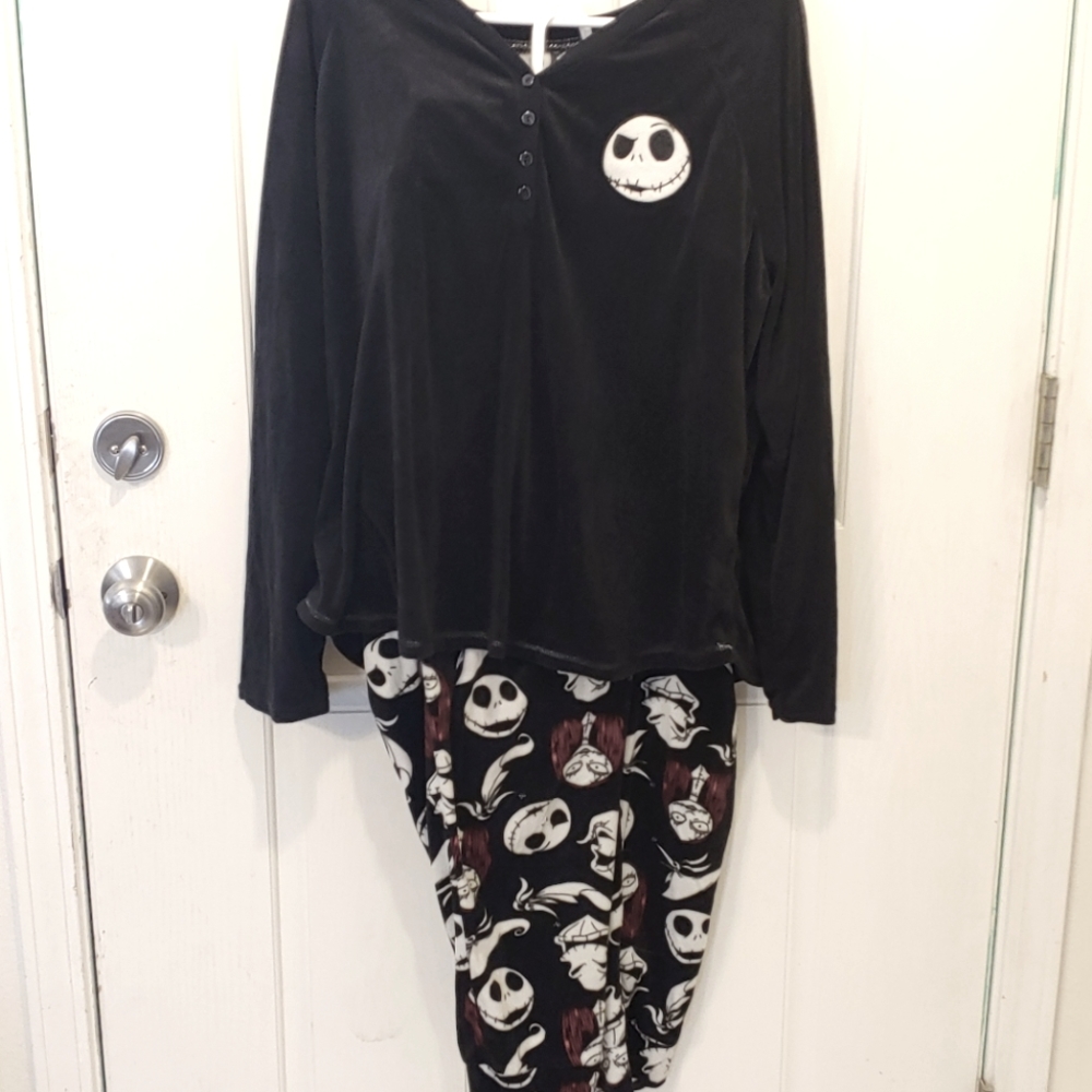 Disney Nightmare Before Christmas Sleepwear set 2X Jack Sally Boogie Zero soft